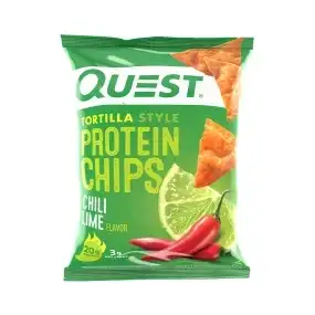 كويست بروتين شيبس حار لايم 32غ